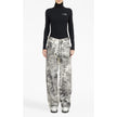 MM6 Maison Margiela Graphic Print Tapered Leg Trousers