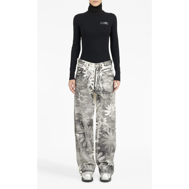 MM6 Maison Margiela Graphic Print Tapered Leg Trousers
