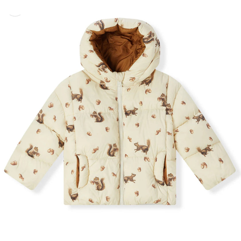 MILKBARN 12-18 months Chipmunk Puffy Down Jacket NWT