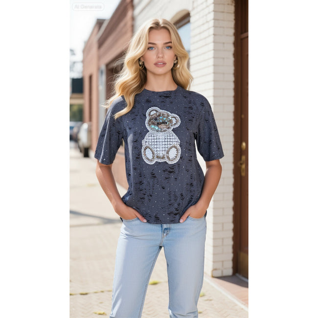 Minime Paris Teddy Bear T-Shirt