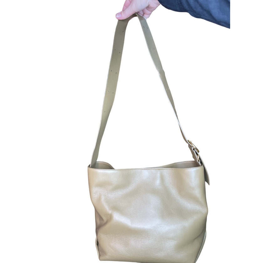 Jill Sander Khaki Folded Medium Tote, NWT