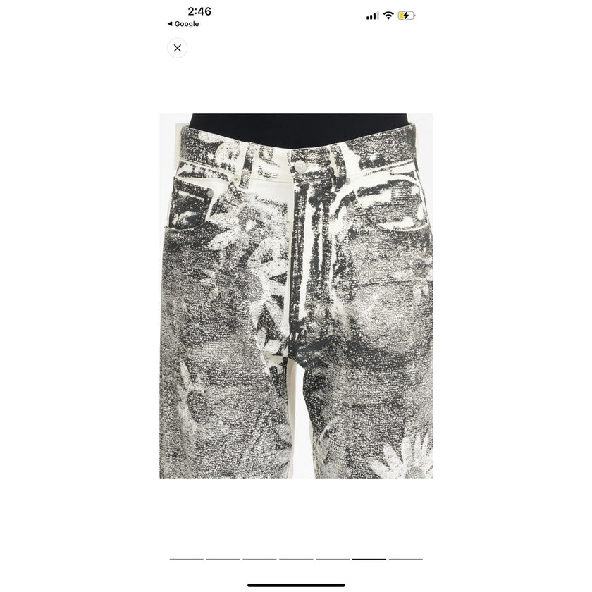 MM6 Maison Margiela Graphic Print Tapered Leg Trousers NWT Size: 26