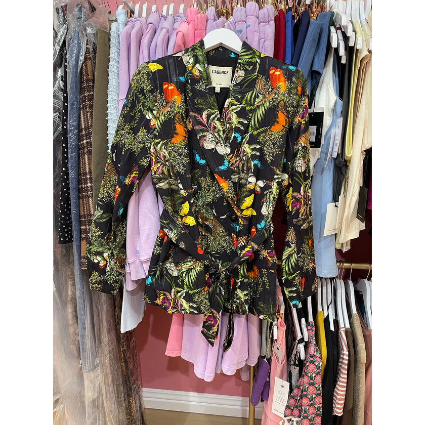 L’AGENCE Jordana Wrap Belted Blazer NWT Small