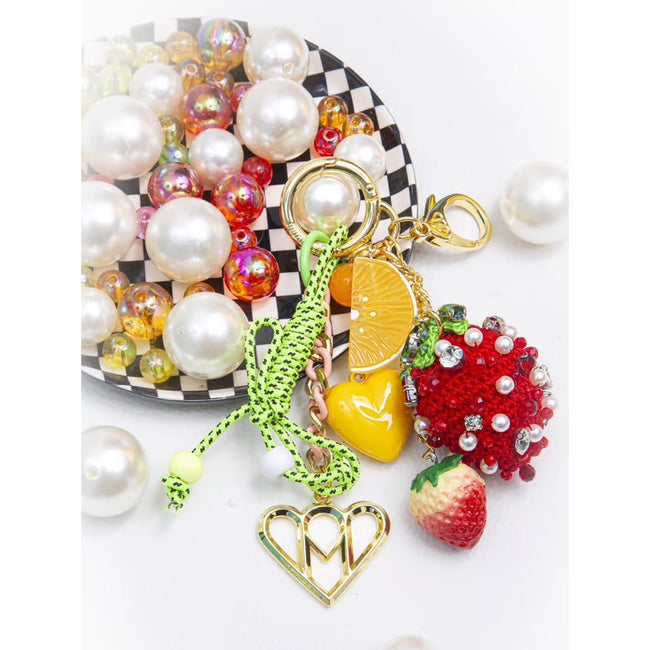 Minime Paris Crystal Strawberry Keychain