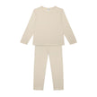 Antebies, Cream Jacquard Long-Sleeve Pajama Set