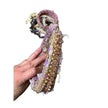Minime Handmade Tweed Headband 3 Rows Light Purple