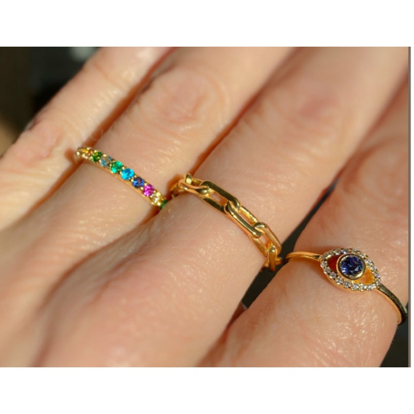 With Love Darling, Mia Link Ring, NWT, Size 8