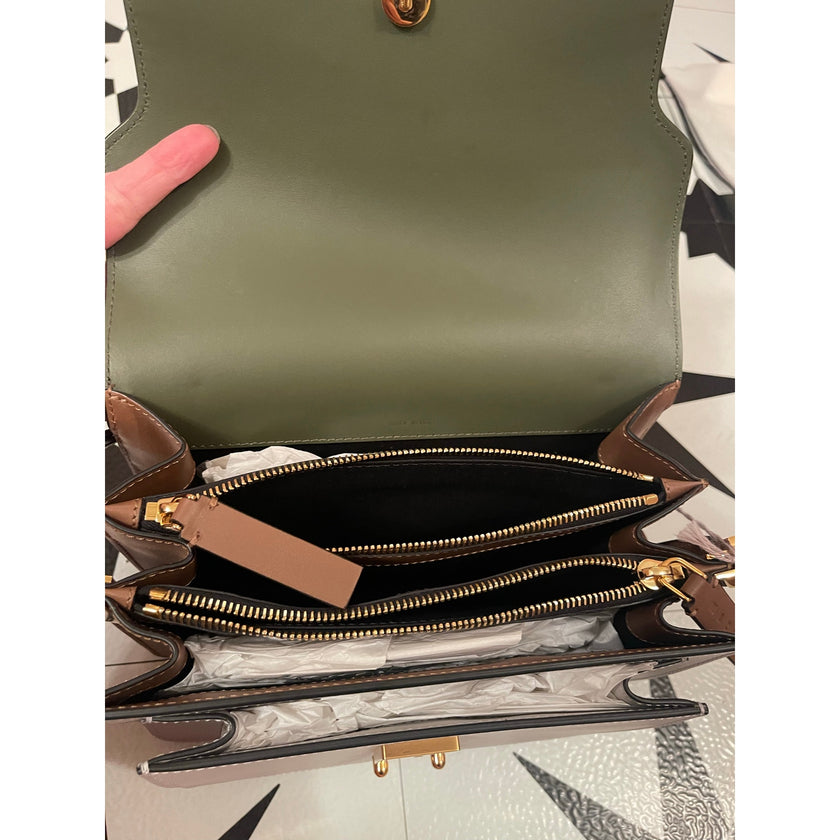 Marni, Green, Grey, Brown Trunk Bag NWT + Dust Bag