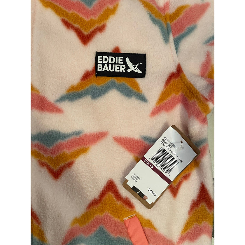 Eddie Bauer Girls Fleece Full Zip Up NWT size 7/8