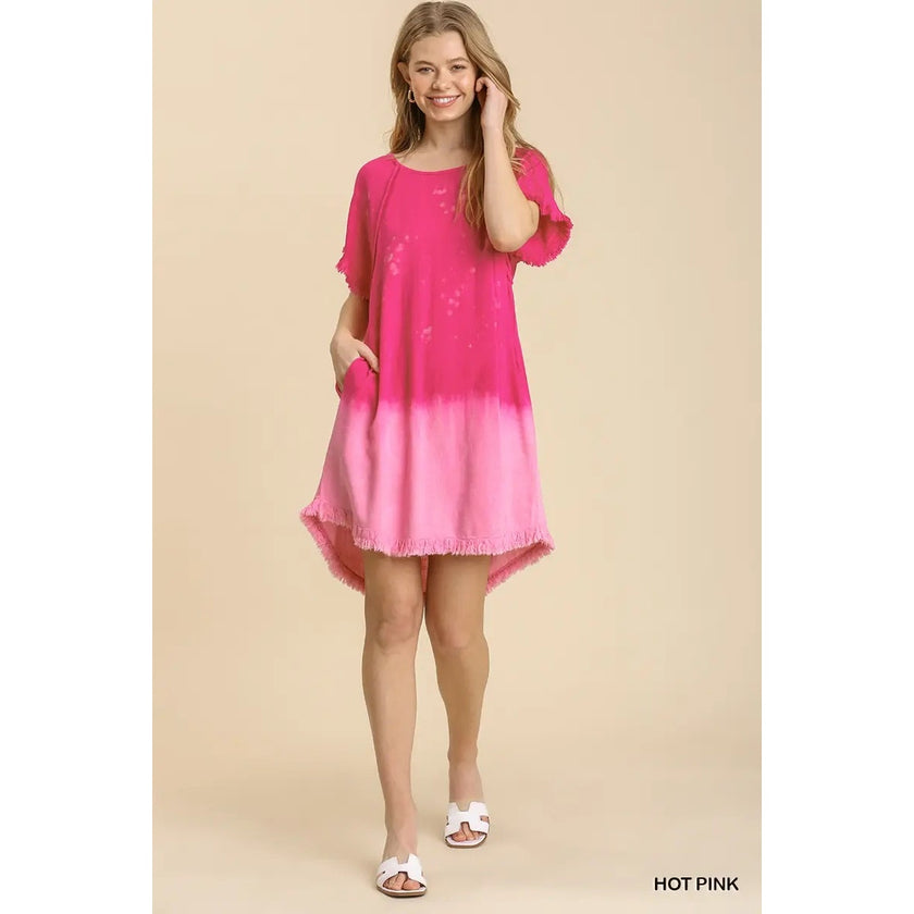Umgee Pink T-Shirt Dress