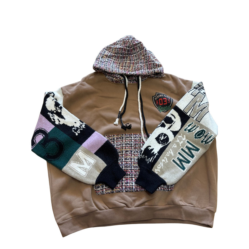 Minime Paris Tweed and Knit Hoodie