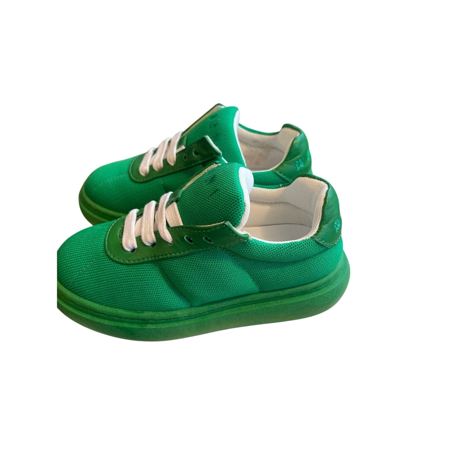 Marni Kids Leather and Cotton Lace Up Sneakers NWT size: 27 Italian Kids