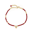 With Love Darling, red Beaded Bracelet, NWT