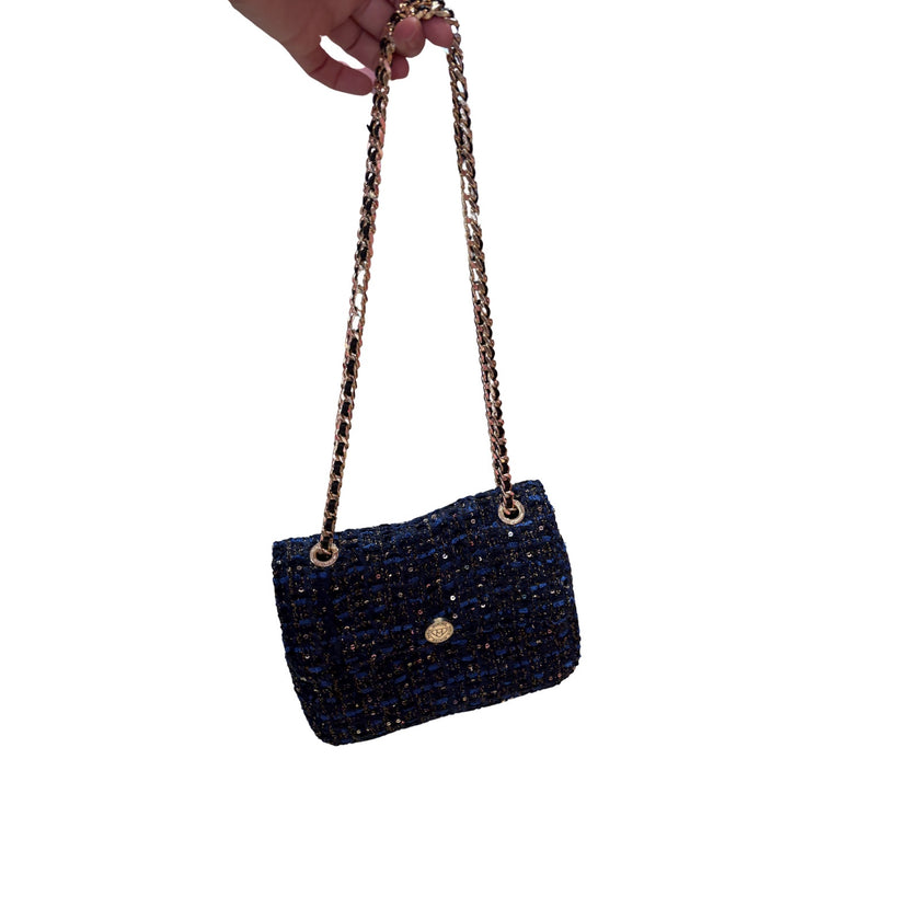 Minime Paris Navy Tweed XS Sac