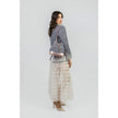 Minime Paris Denim Tweed and Lace Detail Blazer