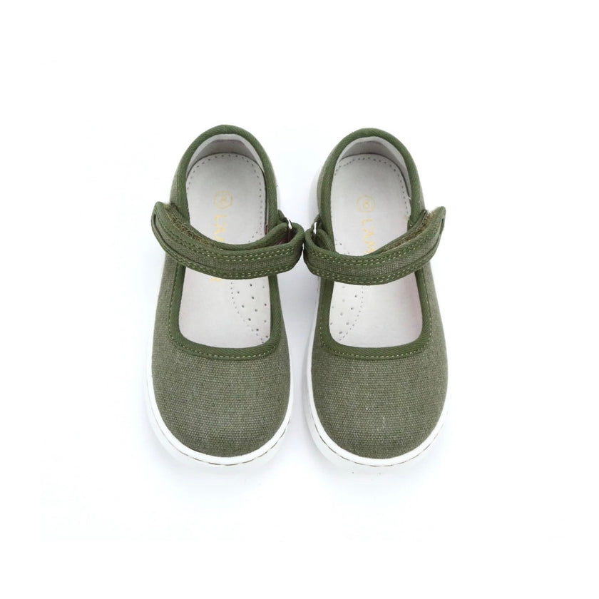 L’AMOUR Jenna Canvas Mary Jane, Moss
