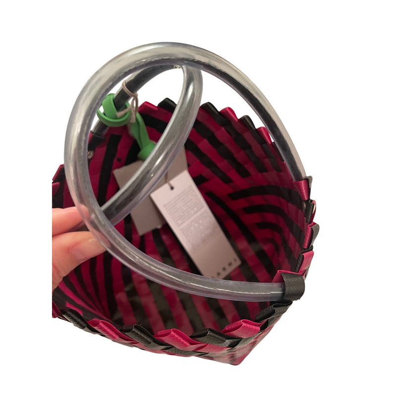 Marni Market, Taha Bag, Black and Burgundy