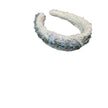 Minime Paris, Handmade Denim and White Tweed Headband