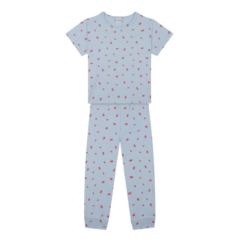 Crab Family Short-Sleeved Pajama Set
