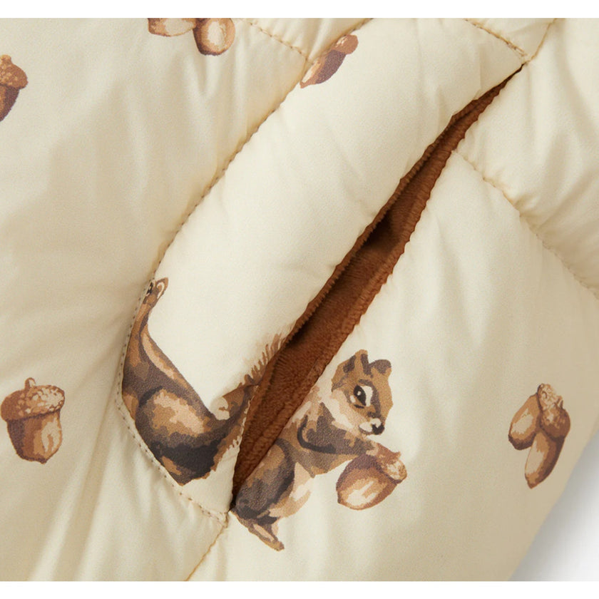 MILKBARN 18-24months Chipmunk Puffy Down Jacket NWT