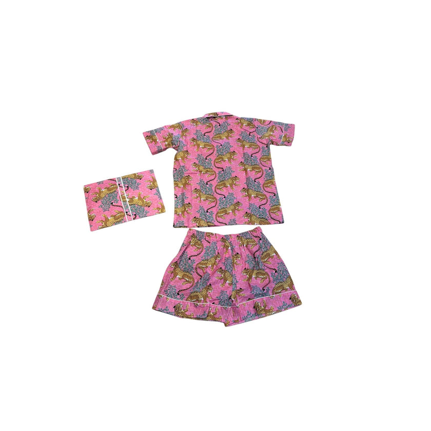 Cotton Tiger Pajama Set with Bag