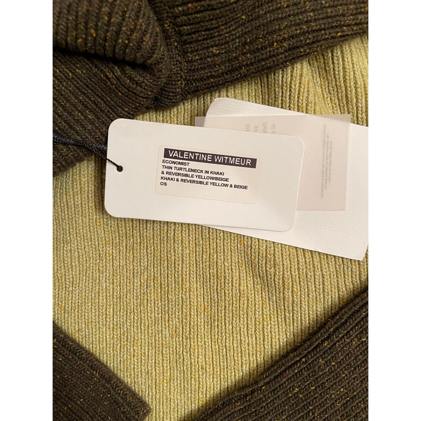 Valentine Witmeur Lab, Economist Thin Turtleneck in Khaki, NWT, OS