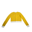 🧥 Michael Kors Daisy Yellow Button-Up Sweater – Size XS