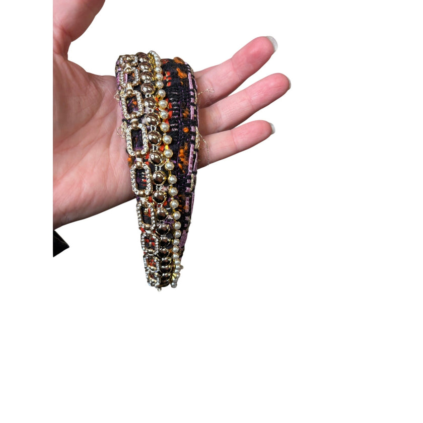 Minime Paris Handmade 3 Row Tweed Headband