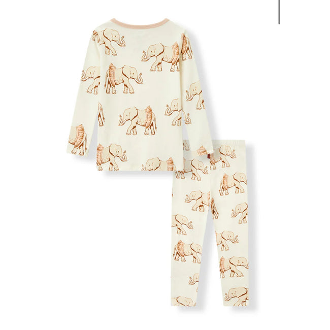 MILKBARN 12-18 Months Tutu Elephant Stretch Long Sleeve Two Piece Pajama Set NWT