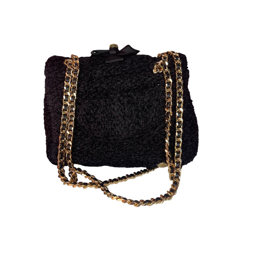 Minime Paris XS Soft Structured Bag, Black Tweed, NWT