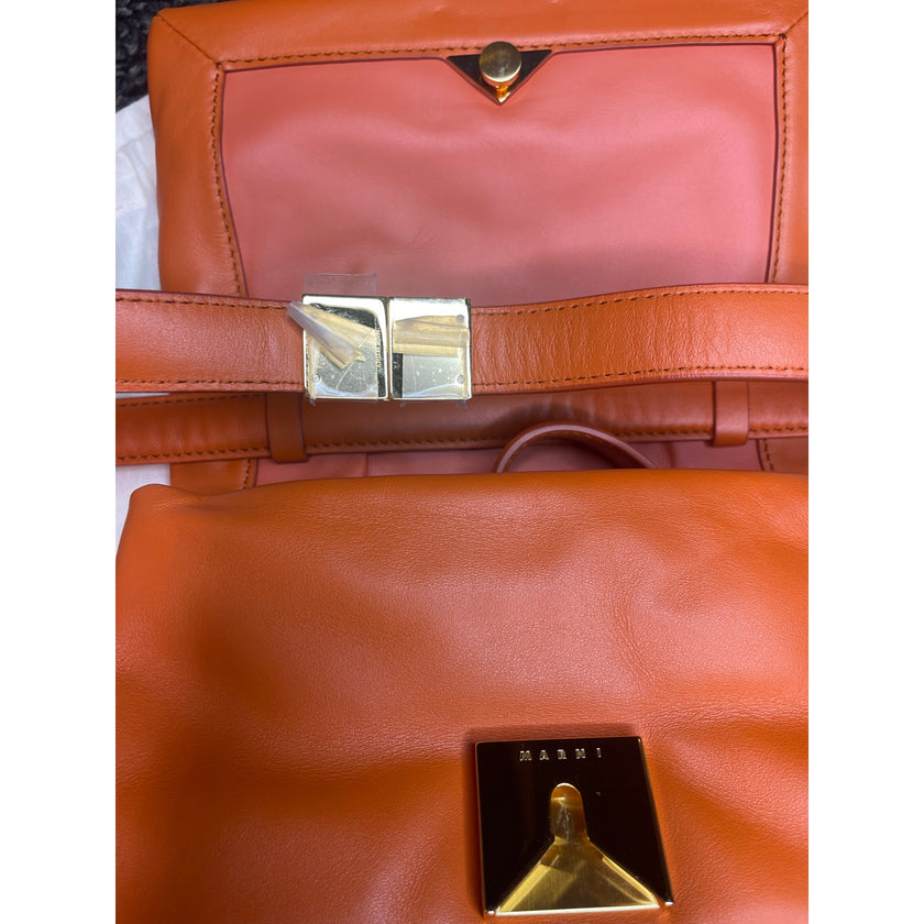 Marni Small Prisma Shoulder Bag Orange NWT