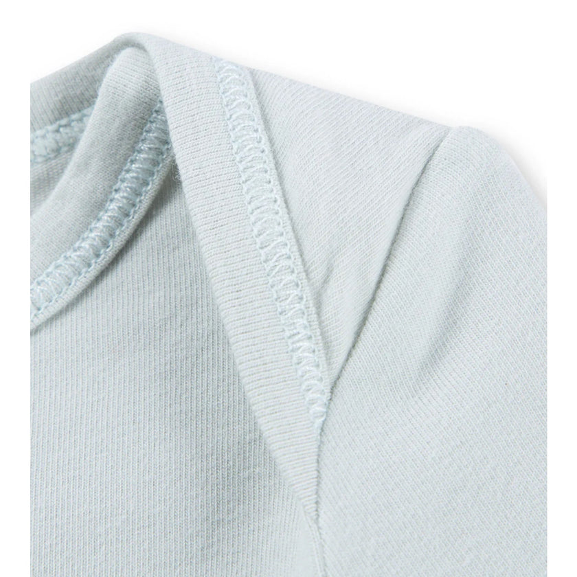 MILKBARN 6-12 Months Slate Blue Stretch Footed Romper NWT