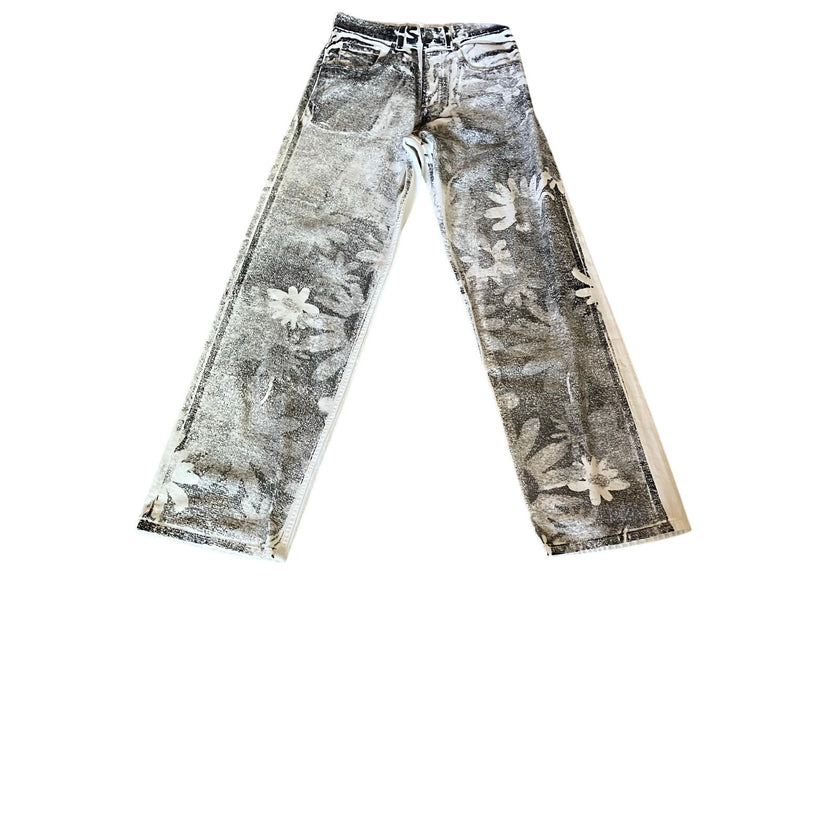 MM6 Maison Margiela Graphic Print Tapered Leg Trousers NWT Size: 26