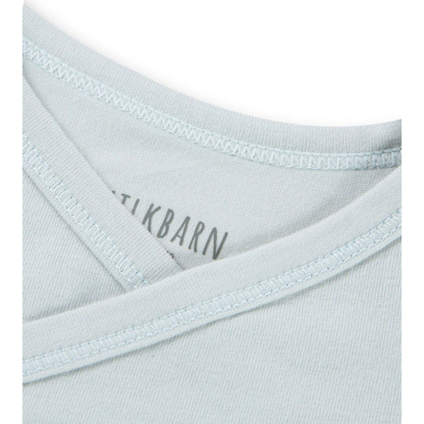 MILKBARN 12-18 Months Slate Blue Stretch Crossover Long Sleeve One Piece