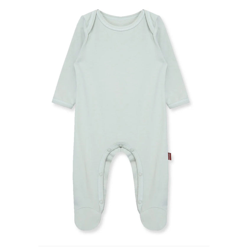 MILKBARN 6-12 Months Slate Blue Stretch Footed Romper NWT