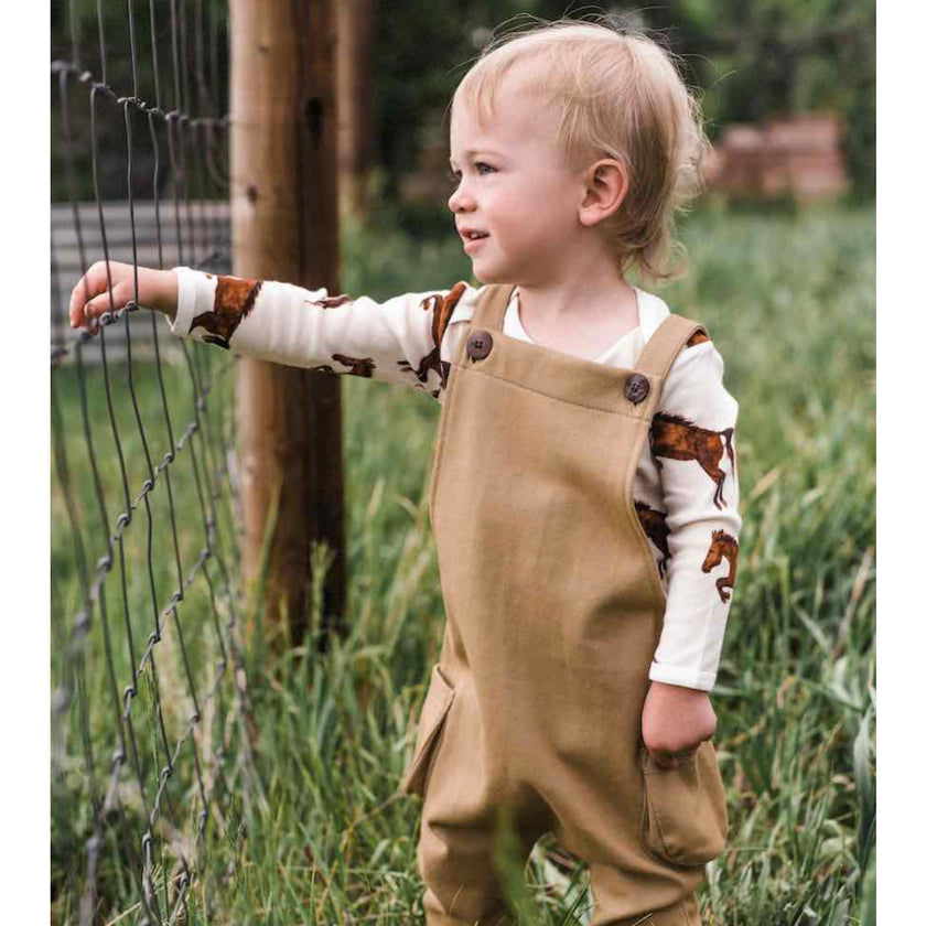 MILKBARN Rust Denim Classic Overall 12-18 months NWT