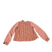 Boutique Bran Net.153, Pink Cotton Embroidered Cutout Top, NWT, Large
