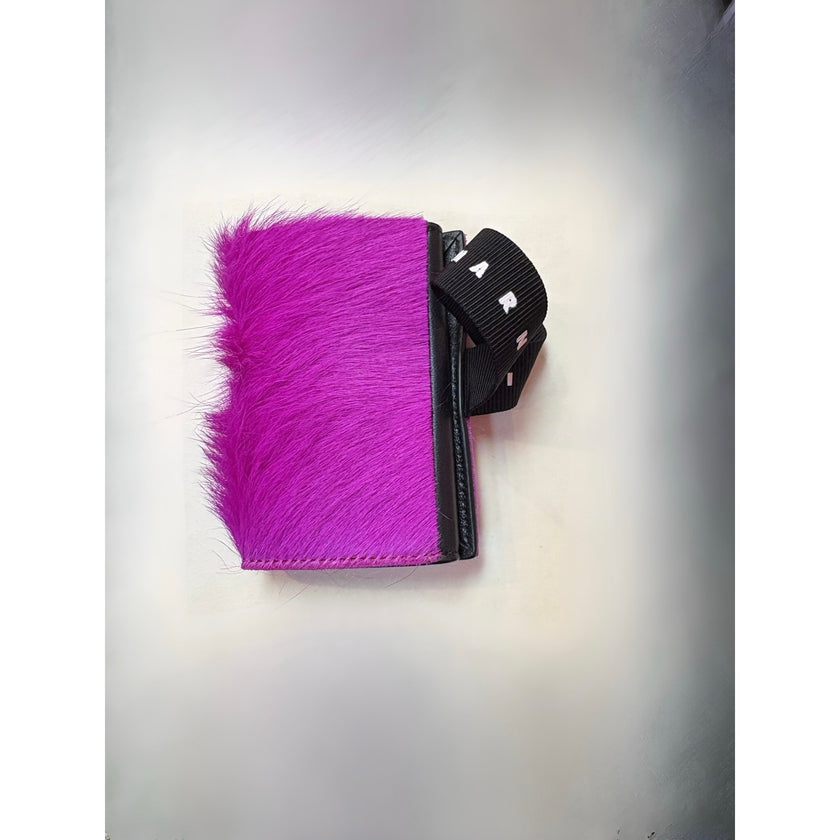 Marni Logo Strap Brushed Effect Wallet