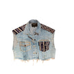 Minime Paris upcycled Dior scarf denim vest, size medium, photo 2 of 5