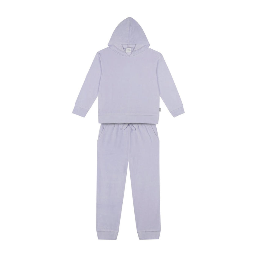 Antebies, Lilac Velvet Hooded Tracksuit, NWT, 7/8 years