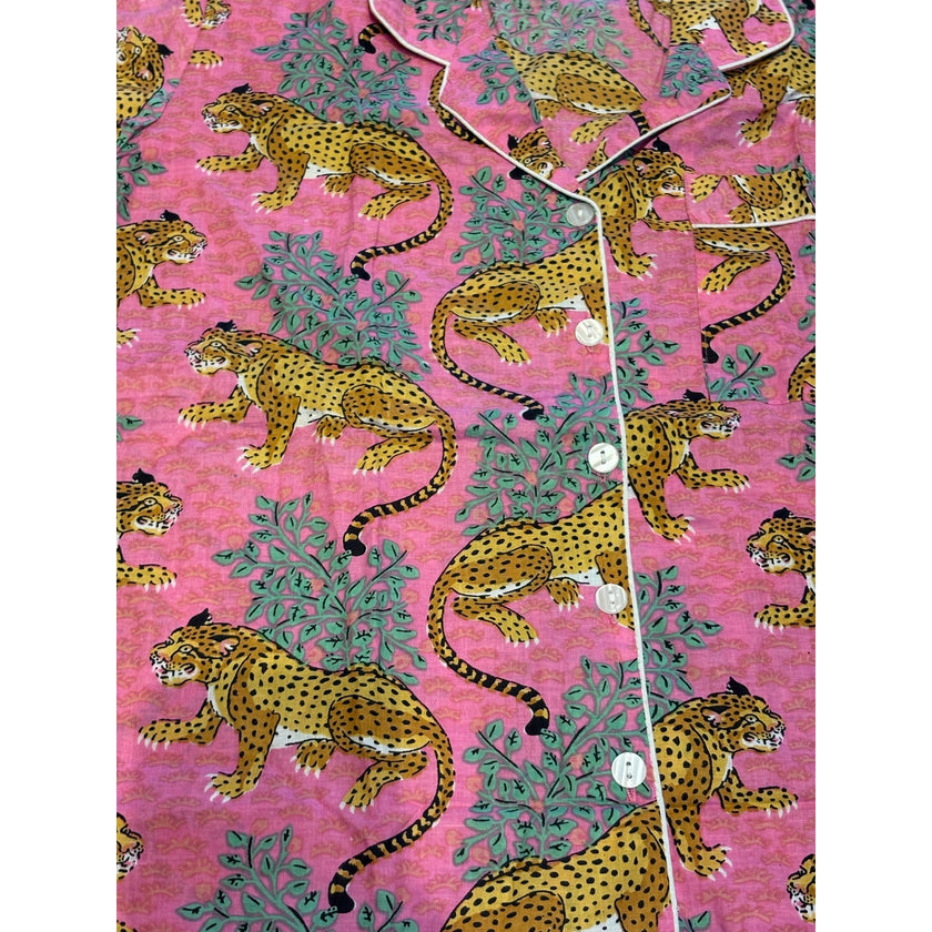 Cotton Tiger Pajama Set with Bag