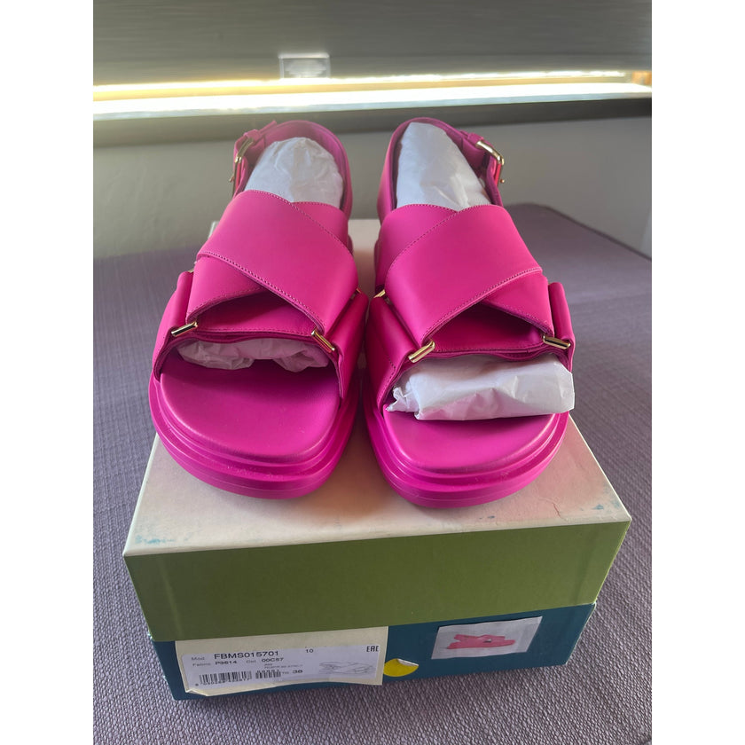 Marni Leather Fussbett Sandal, NWT size 38