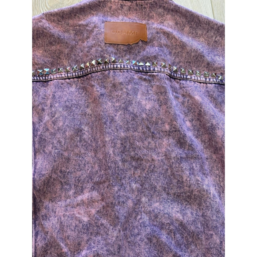 Minime Paris Pink Denim w/ Studs Vest, NWOT