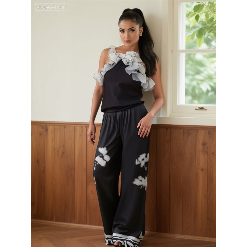 Dahlo Printed Wide Leg size 48 NWT