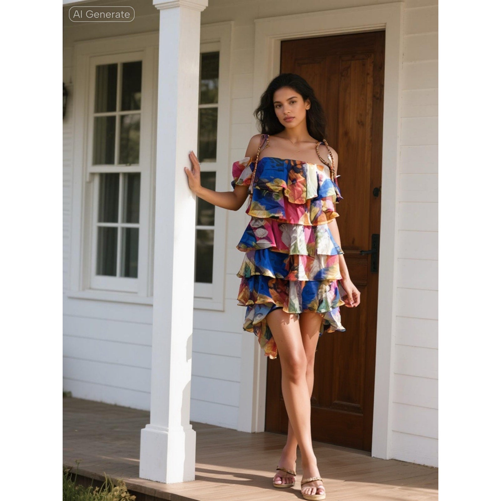 Show Me You MuMu, Rowen Ruffle Dress, size Large