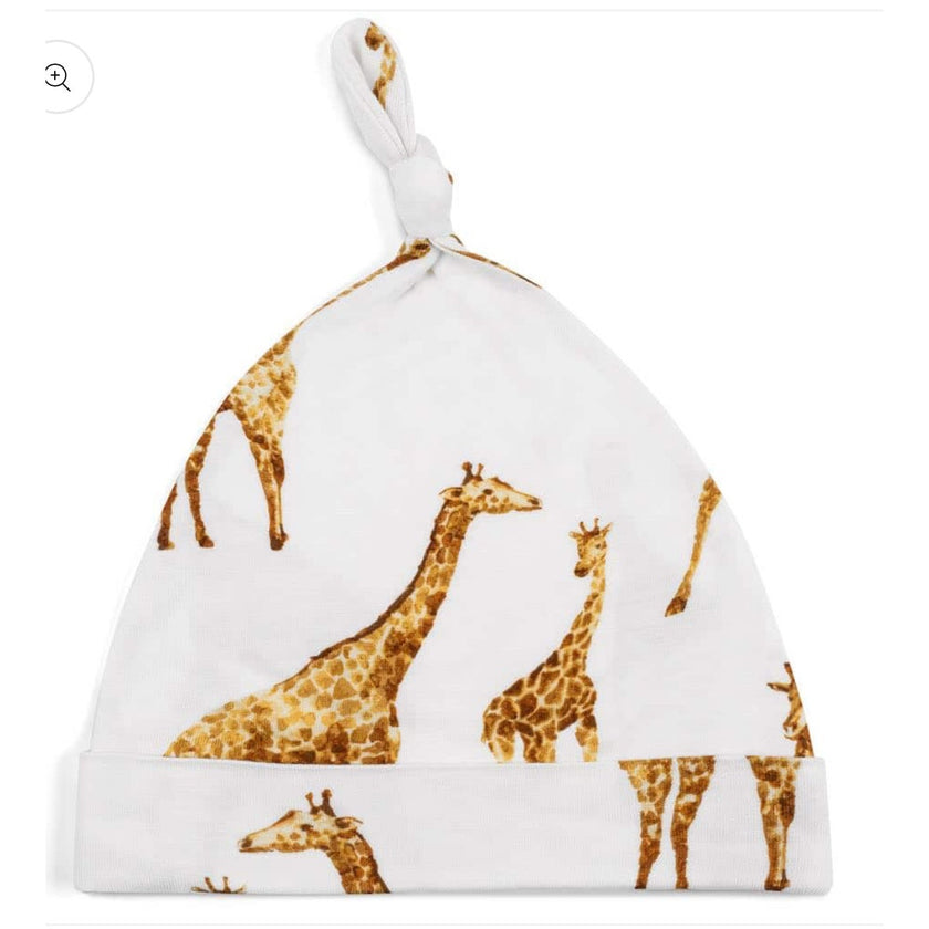 MILKBARN Kids Bamboo Knotted Hat Orange Giraffe 6-12 Months NWT