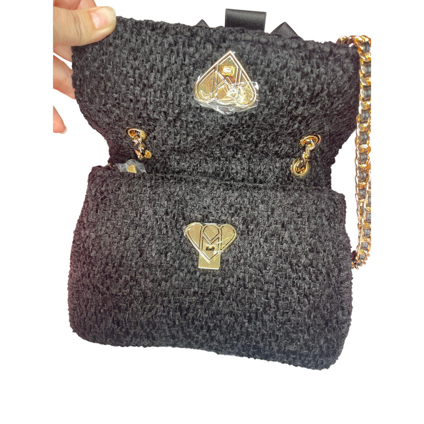 Minime Paris XS Soft Structured Bag, Black Tweed, NWT